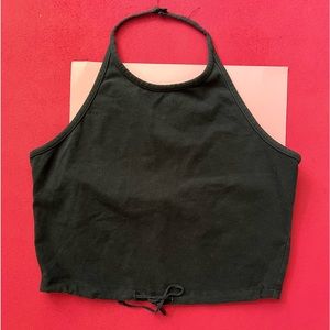 👄Polo By Ralph Lauren button behind neck, cropped tank.